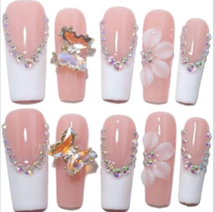 Elegant Floral Press-Ons