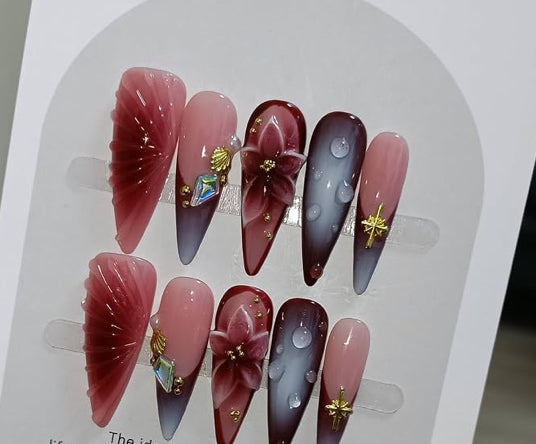Vino Drip Nails