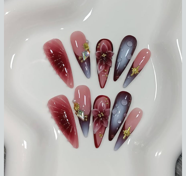 Vino Drip Nails